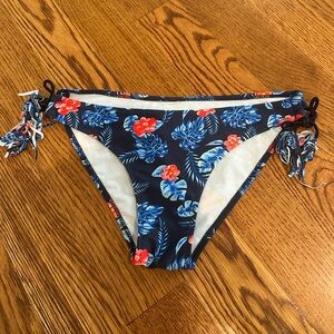 Floral Bikini Bottom with Side Ties